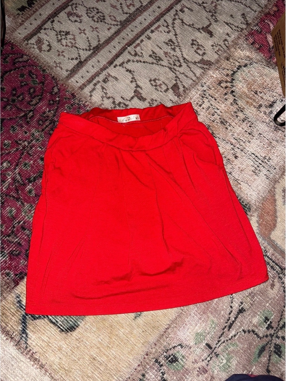 Hot Red skirt size 3 “big deal” brand flare mini elastic